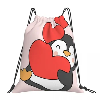 Roztomilý Tučniak, Tučniak, Baby Penguin Batoh Prenosné Šnúrkou Tašky Šnúrkou Zväzok Vrecko Na Topánky, Taška Knihy Tašky Pre Človeka Žena
