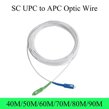 SC UPC na APC Optický Drôt Single-mode Krytý Rozšírenie Optický Kábel Simplex Converter Patch Kábel 40M/50M/60M/70M/80M/90M