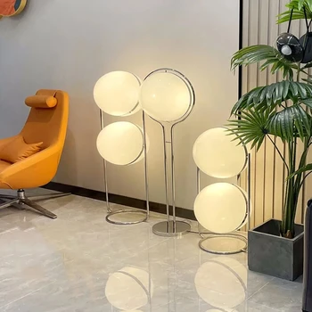 Severná Európa Minimalizmus LED Podlahové Svetlá Biela Akrylátová Loptu Obývacia Izba Hotel Miestnosť, stolná Lampa Domáce Dekorácie Umenie Luster