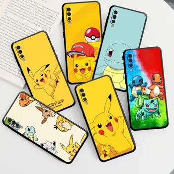 Silikónové Zadný obal pre Samsung Galaxy A70 A01 A10 A20 A03 A04 A71 A40 A50 A20e A20s A30 A51 Monštrá Pokemonov Pikachu Kryt Capa