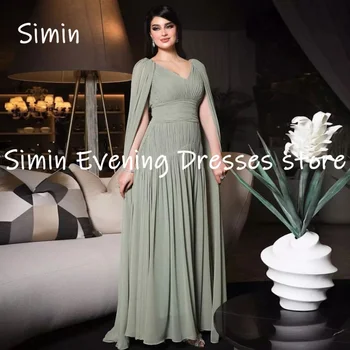 Simin Šifón A-line Lodné Milú Prehrabať Populárne Formálne Prom Šaty, na Poschodí-dĺžka Večer Elegantné Party šaty pre ženy 2023