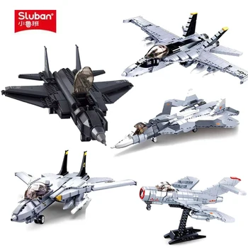 SIuban série Super cool veľké vojenské stíhačky séria spojov stavebným toy model, deti puzzle spojov stavebný kameň