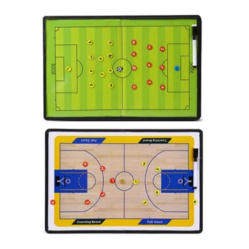 Skladacia Futbal Taktiky Rada Futbal Koučovanie Board Portable Magnetické Futbal Tréneri Tabuli Ľahko sa Čistí