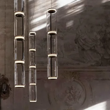 Sklenený Prívesok Svetlo Taliansko Import Milan Dizajnér Moderná Spálňa/Obývacia Izba LED Prívesok na Čítanie Art Decor Závesné Osvetlenie Pozastavenie