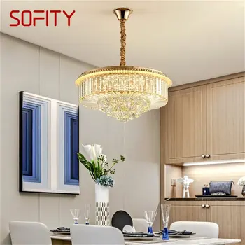 SOFITY Zlatý Luster Lampy Svietidlá Prívesok Svetlo Postmoderných Luxusných Domov LED pre život Jedáleň