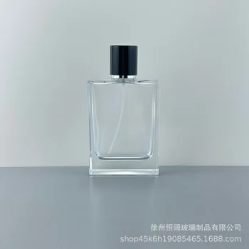 Spreji 100ml magnetické bajonet parfum fľašu hrubé dno obdĺžnikový prázdnu fľašu krištáľovo biely materiál sklenené fľaše