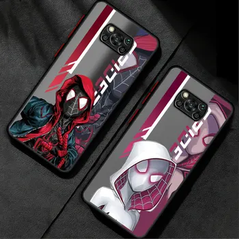 Späť Telefón puzdro pre Xiao Poco M5 M5s X4 Pro F3 X3 NFC X3 Pro C40 X4 GT M3 X5 Pro Kryt Shockproof Marvel Spider Man