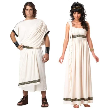 Starovekej Gréckej Mytológie Olympus Zeus Hera Kostým No Toga Boh Bohyne Oblečenie Cosplay Halloween Karnevalové Kostýmy Nastaviť