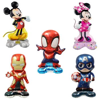 Stojí Mickey Minnie Balón Spider Man, Kapitán Amerika Tému, Narodeniny, Party Dekorácie Balón Baby Sprcha Detí, Hračky