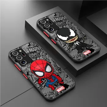 Telefón puzdro pre Samsung Galaxy S23 S20 S21 Poznámka 10 Poznámka 20 Ultra 10 Plus 8 9 S22 Shockproof Spider Man Jed Kryt