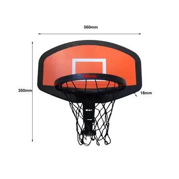 Trampolína Basketbal Basketbalová Obruč Rámu Nahradenie Výbava Basketbal Operadlo pre Hru Backyard Záhradné Všetkých Vekových kategórií Zakrivené Pól