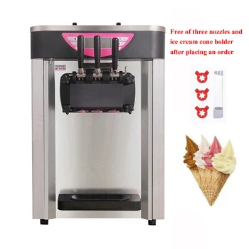 Tri Príchute Ice Cream Maker Pre Studený Nápoj Obchod Nehrdzavejúcej Ocele Ice Cream Stroj Komerčné Plochy Stroj Na Výrobu Zmrzliny