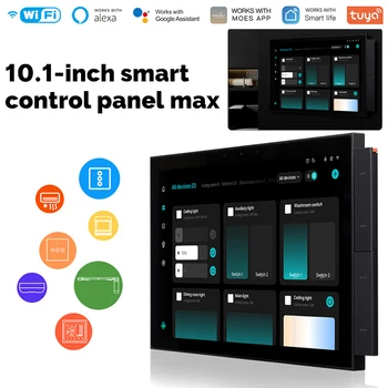 Tuya Smart Home control Panel (Ovládací Panel Wifi Dotyk Center, Ovládací Panel s Bluetooth Zigbee Bránou Postavený-v Budove Zvonček Intercom