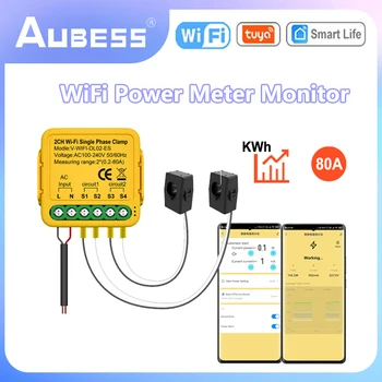 Tuya WiFi Power Meter Monitorovať v Reálnom čase Energie Aktuálny Monitor Automatizácie fungujú S Alexa Domovská stránka Google Smart Hom