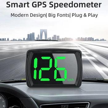Univerzálny Auto HUD Head Up Display GPS Digitálny Rýchlomer Big Font Speed Meter KMH pre Všetky nákladné Vozidlo typu Plug Play Auto Časť Assecories