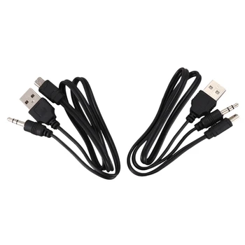 USB 2.0 Mini Muž, 3,5 Mm Jack Konektor Audio Kábel, 45 cm 4 Ks