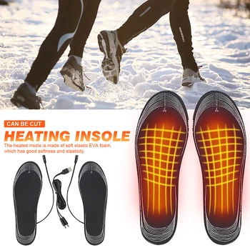 USB Vyhrievané Obuvi Vložky Zime Teplý Vankúš, Elektrické Nohy Otepľovanie Pad Nohy Teplejšie Ponožky, Podložku Zimné Outdoorové Športy Kúrenie Insole