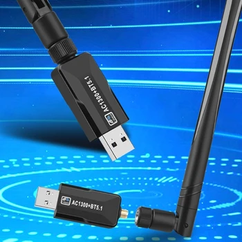 USB3.0 Bluetooth5.1 WIFI Prijímač s 2.4+5 ghz 1300Mbps Bezdrôtový NetworkAdapter Karty