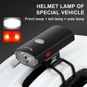 V 1 Koleso predné svetlo zadné svetlo 2000mAh, USB Nabíjateľné Nepremokavé Bicykel Predné Zadné Svetlo na Prilbu Lampa Cyklistické Výstražné Svetlo