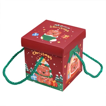 Veselé Vianoce Papier Candy Apple Box Darčekový Box Balení Taška, Dekorácie Pre Domov Strán Prospech Nového Roka A Vianoce Dodávky