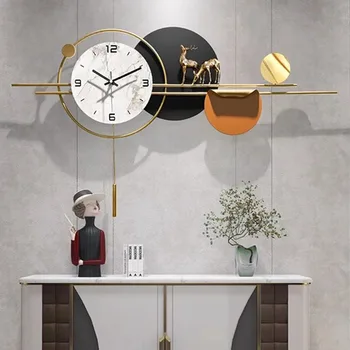 Veľká Veľkosť Hodiny Nástenné Art Nástenné Obývacia Izba Estetické Tichý Stene Hodinky Tvorivé Jednoduché Nordic Reloj De Porovnanie Domáce Dekorácie