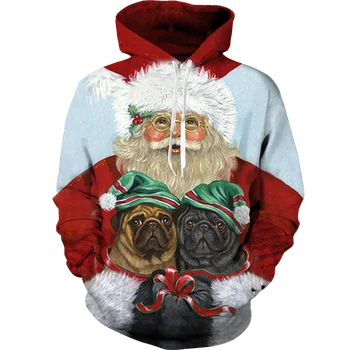 Vianočné pánske a dámske mikiny 3D vytlačené Vianočné farebné vzory módne hoodies mužov a žien dovolenku strany topy