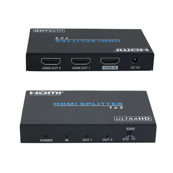 Video Switcher Adaptér 1 Do 2 Z kompatibilný s HDMI Rozbočovač Video Splitter Switcher Internet Splitter Adaptér Hry prepínať 18Gbps