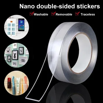 Vodotesné Priehľadné Obojstranná Páska Super Silné Lepidlo Nano Pásky Znovu Použiteľné Samolepky Na Stenu Domov Kúpeľňa Kuchyňa Pásku Roll