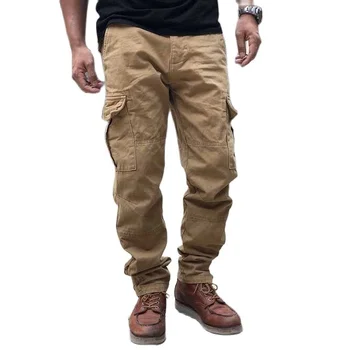 Vojenské Štýl Cargo Nohavice Mužov Bežné Bavlnené Nohavice Pravidelné Štíhlu Nohu Zips Street Fashion Taktické Muž Oblečenie