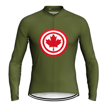 Vonkajšie Mužov Kanada Bicykli Bunda Oblečenie S Dlhým Rukávom Sveter Cestná Cyklistika Topy Nosenie Zjazde Horských Šport Bike Jersey Tričko