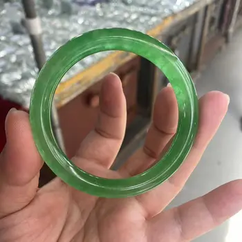 Vynikajúcu Kvalitu Jadeit Ľadový Zelený Kolo Jade Náramok Originál Ekologické Vzor emerald Náramok Jemné Šperky Handring