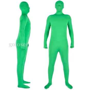 Vysoko kvalitné Zelené Fotografie Stealth Suit Dospelých celého Tela Úsek Kostým Pre Foto Video Studio Vizuálne Efekty Streľba