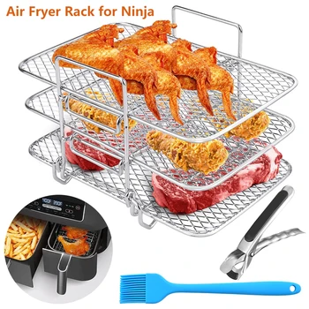 Vzduch Fryer Stojan Pre Ninja Dual Air Fryer 304 Nerezovej Ocele Multi-Layer Dehydrator Rack Toast Rack Vzduchu Fryer Príslušenstvo