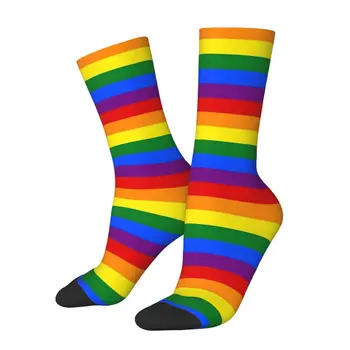 Všetky ročné obdobia Posádky Pančuchy Dúhový Pride Vlajka Ponožky Harajuku Blázon Hip Hop Dlhé Ponožky Príslušenstvo pre Mužov, Ženy, Darčeky