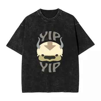 YIP YIP Appa T-Shirt Lietania Bison Kawaii T-Shirts-Krátke Rukávy Vintage Topy Letné Voľné O Krk Nadrozmerné Top Tees