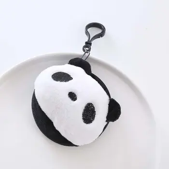 Zviera Plyšové Panda Mince Kabelku Veľkú Kapacitu Kórejský Štýl Cartoon Peniaze Taška Kabelka, Taška Prívesok Mini Slúchadlá Vak Outdoor