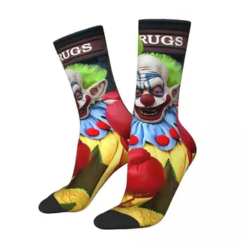 Šťastný Ponožky pre Mužov Prcka Na Klown Hip Hop Killer Klowns From Outer Space Film Priedušná Vzor Vytlačené Posádky Ponožky Bežné Darček