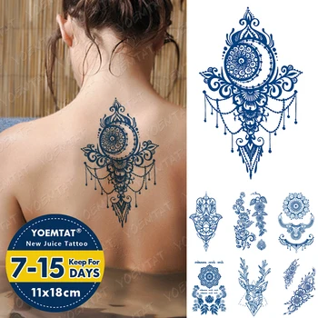 Šťava Trvalé Vodotesné Dočasné Tetovanie Nálepky Mandala Strane z Fatimy Flash Tetovanie Žena Totem Atrament Body Art Falošné Tatto Muž
